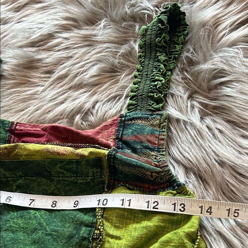 Patchwork Green Overalls - image 5